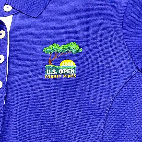 Nike Polo Womens Medium Purple U.S. Open Torrey Pines Golf Top Fit Dry Med - Picture 2 of 12